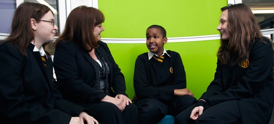 Pupils chatting