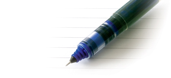 Blue pen