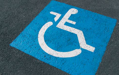 A disabled sign
