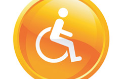 Orange, 3D, Disabaled Symbol