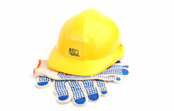 Hard Hat and Gloves