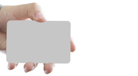 A blank business card